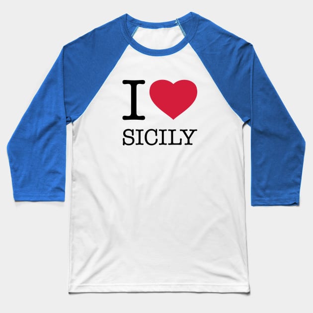 I LOVE SICILY Baseball T-Shirt by eyesblau